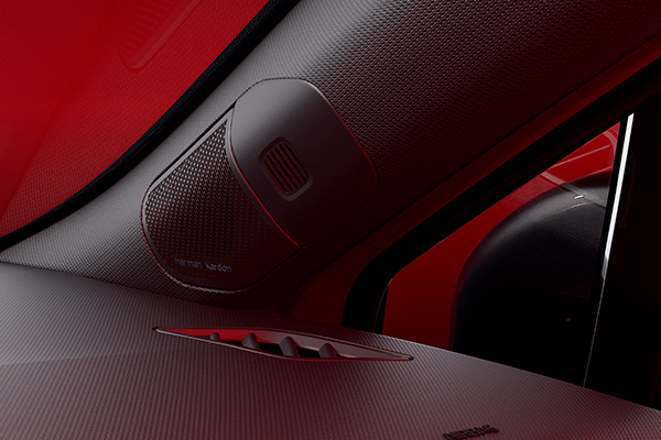 Renault Clion yksityiskohtakuva, jossa Harman Kardonin kaiutin.