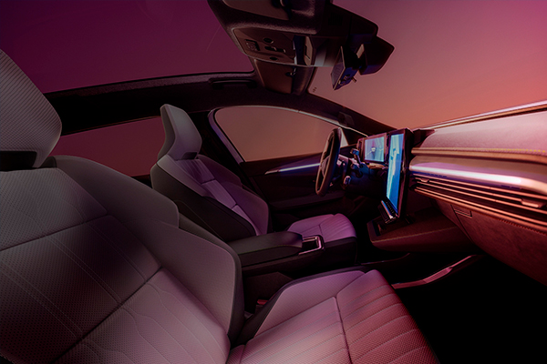 Pinkihtävässä kuvassa kuvattu sisältä Renault Scenicin ohjaamoa.