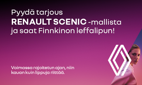 Pyydä tarjous Scenic-mallista ja saat leffalipun! Voimassa rajoitetun ajan.